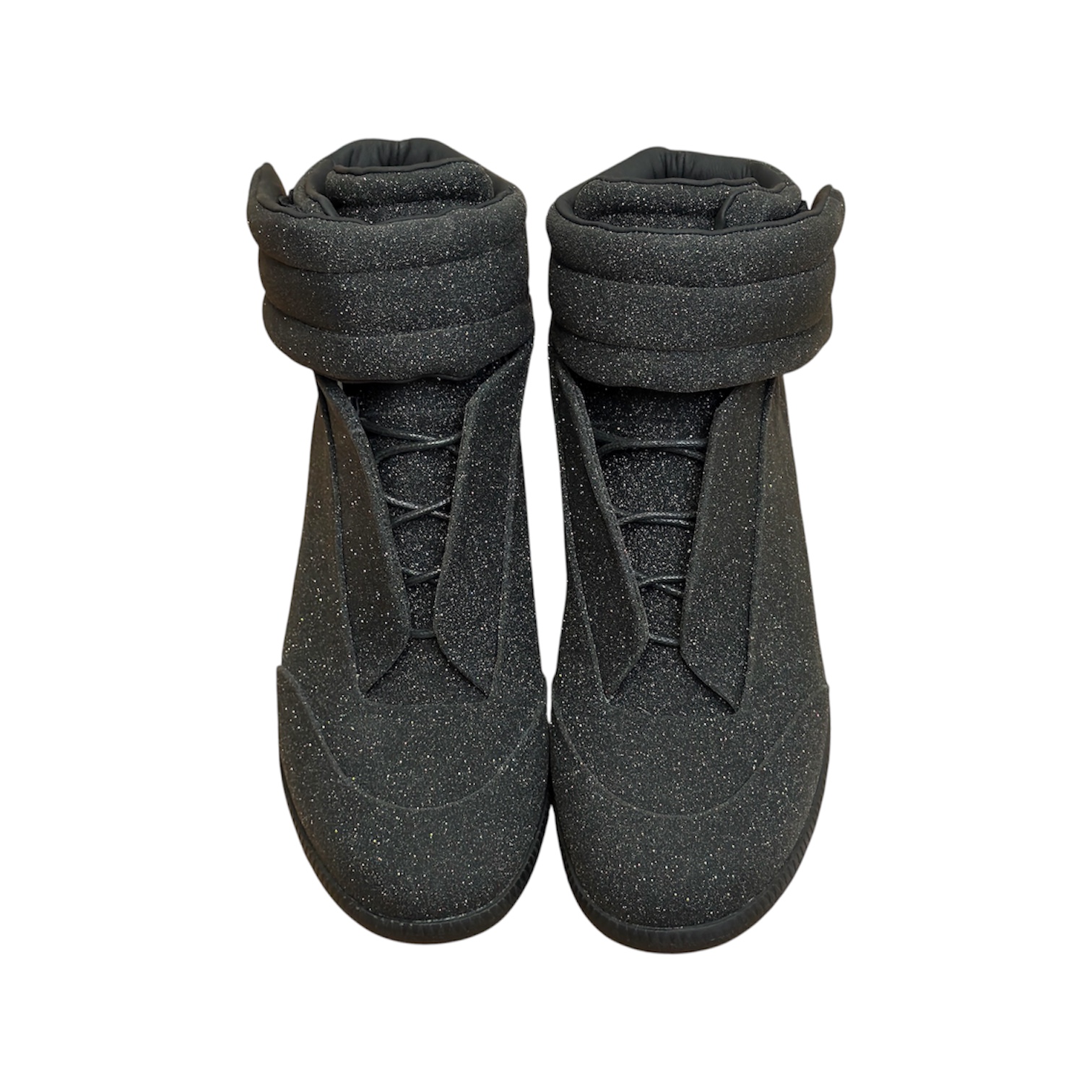 “Future High” Sneakers (Black Glitter) — Maison Margiela