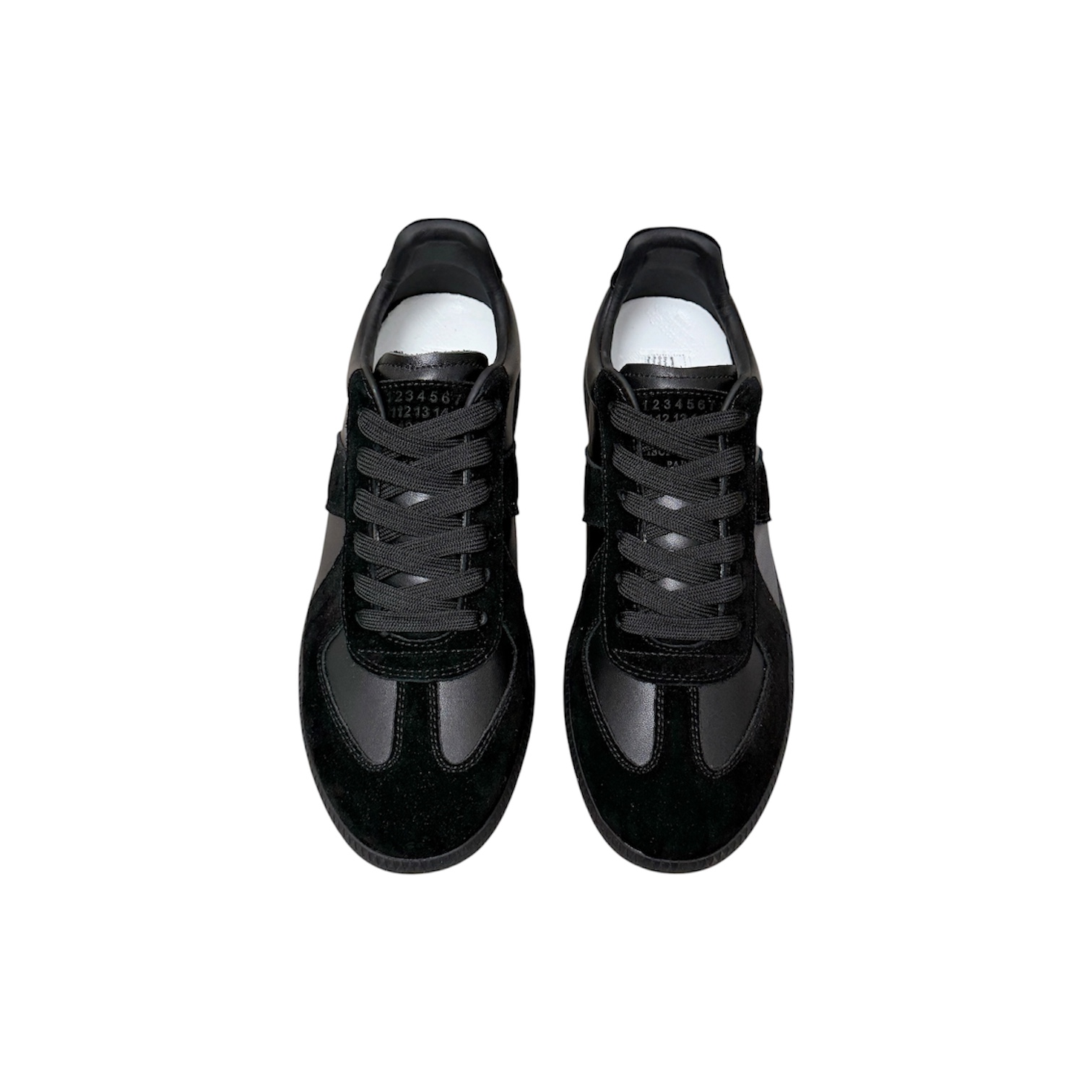 “Replica Low” Sneakers (Triple Black) — Maison Margiela