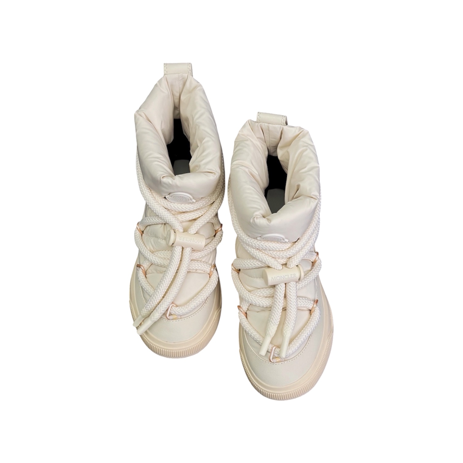 “Gaia Pocket Snow” Boots (Ivory) — Moncler