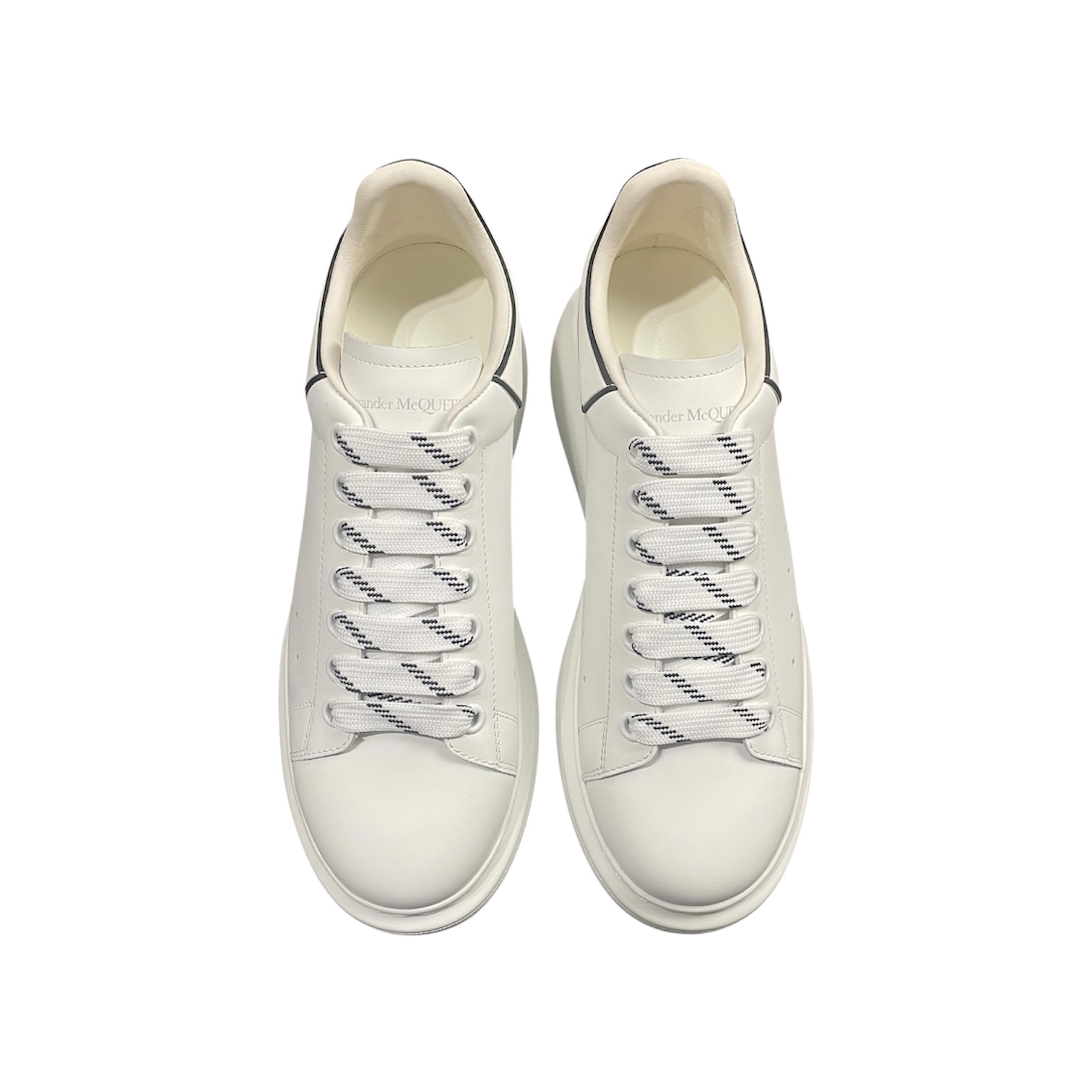“Oversized” Sneakers (White/Black Piping) — Alexander McQueen