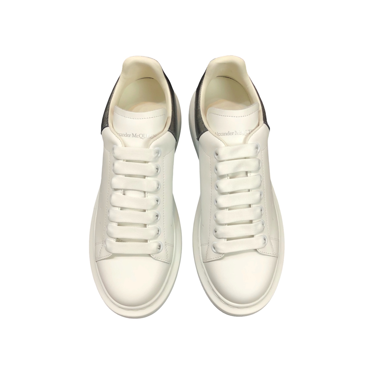 “Oversized” Sneakers (White/Metallic) — Alexander McQueen