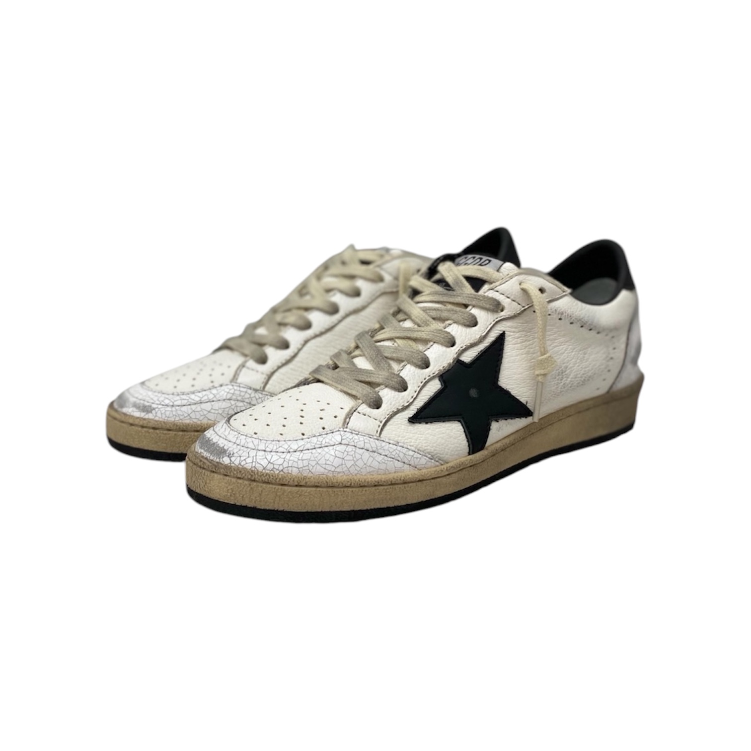 “Ball Star” Sneakers (White/Black) — Golden Goose