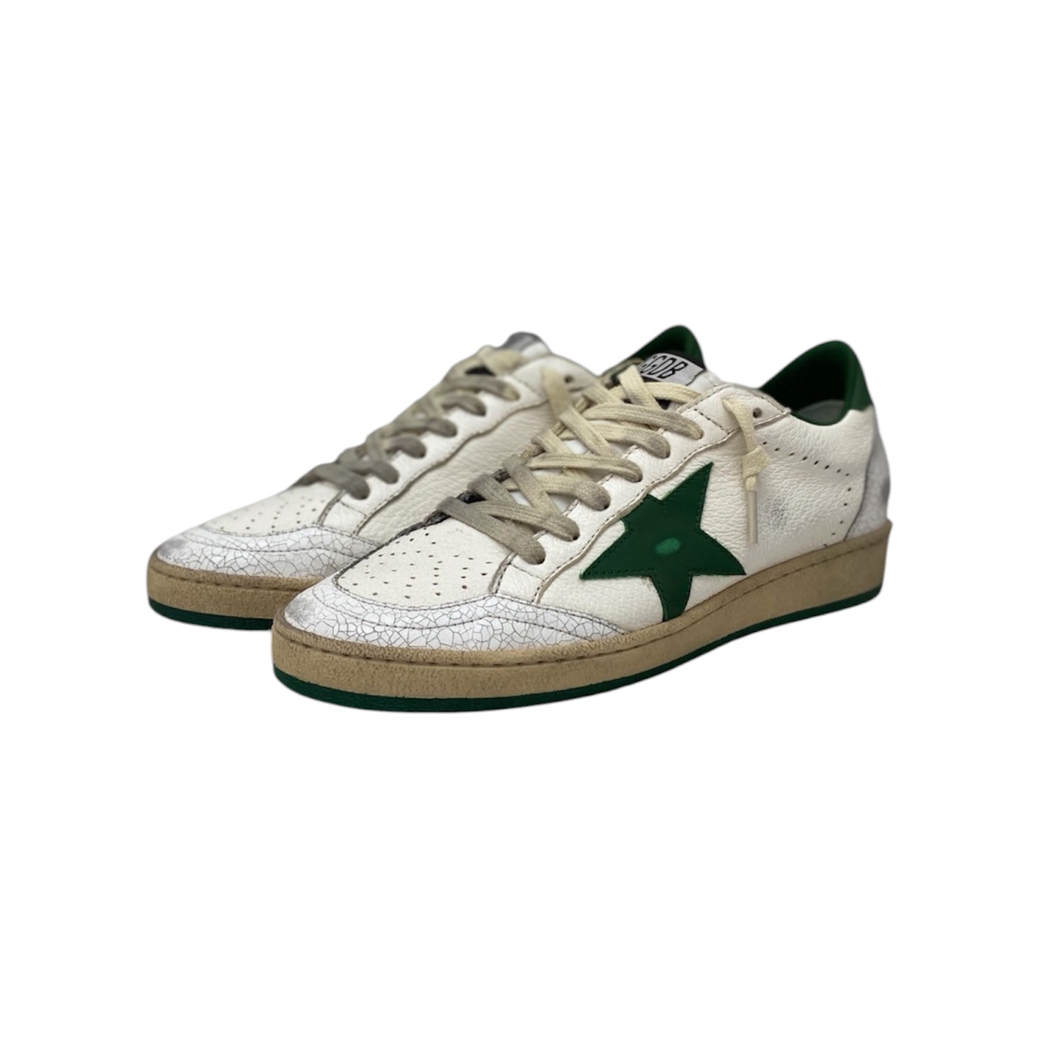 “Ball Star” Sneakers (White/Green) — Golden Goose