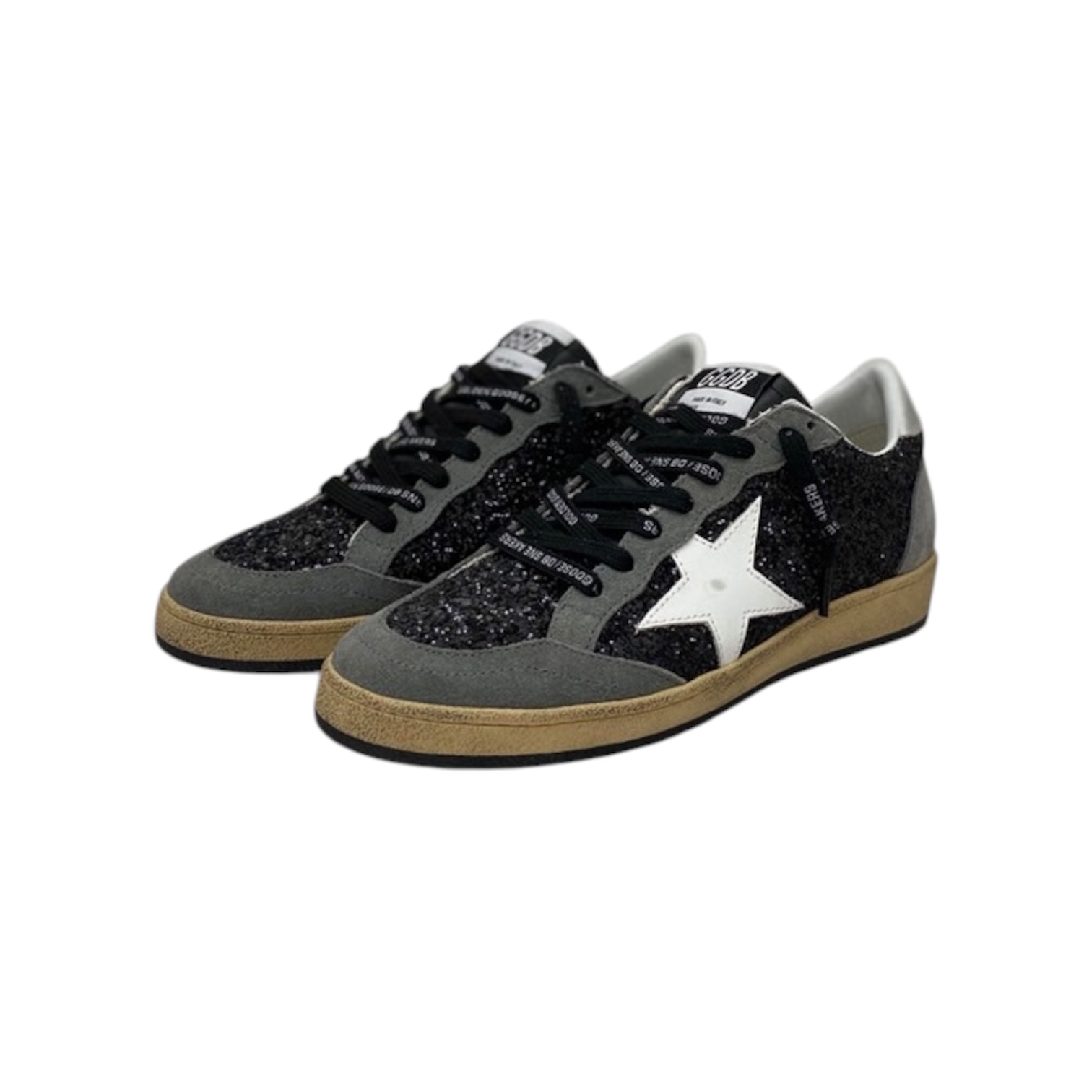 “Ball Star” Sneakers (Black/Grey) — Golden Goose