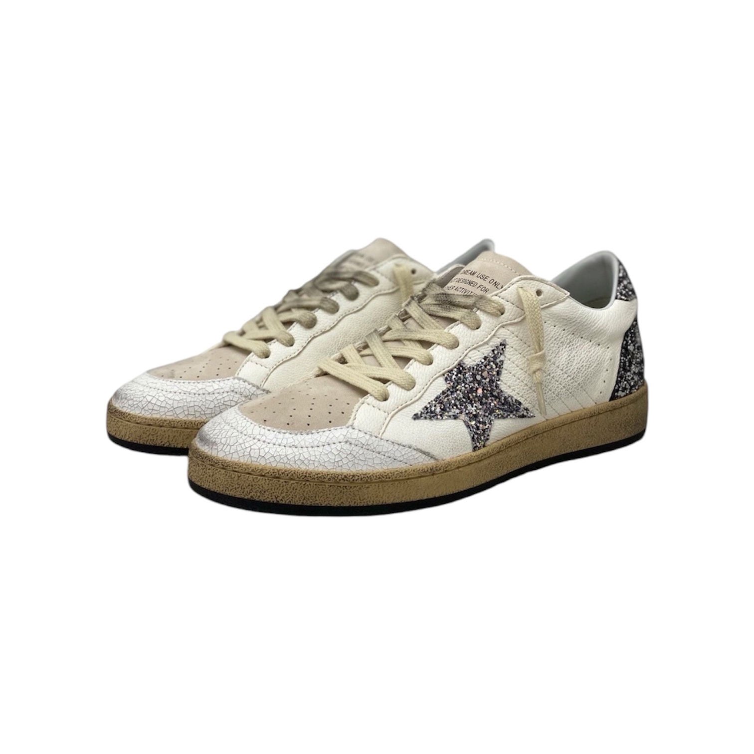 “Ball Star” Sneakers (White/Silver) — Golden Goose