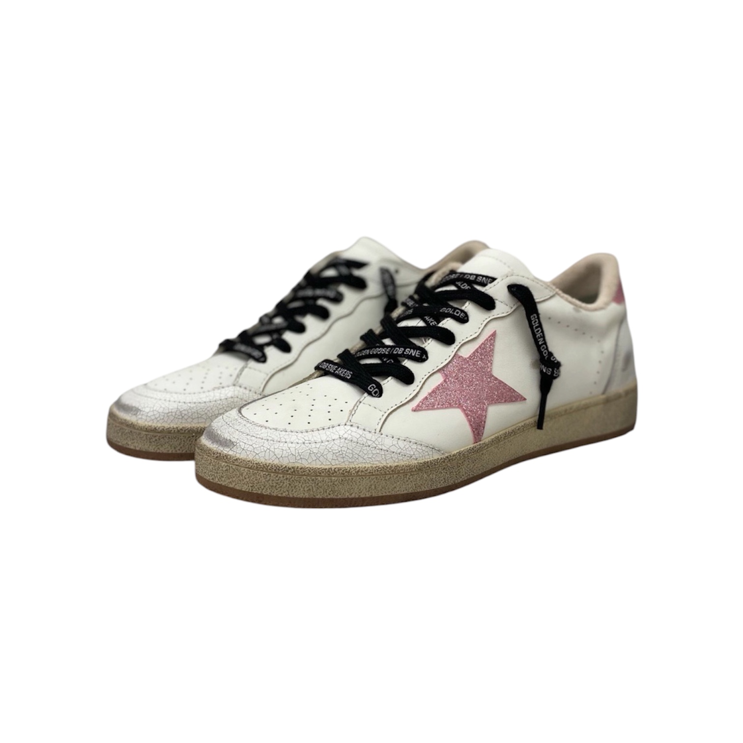 “Ball Star” Sneakers (White/Pink) — Golden Goose