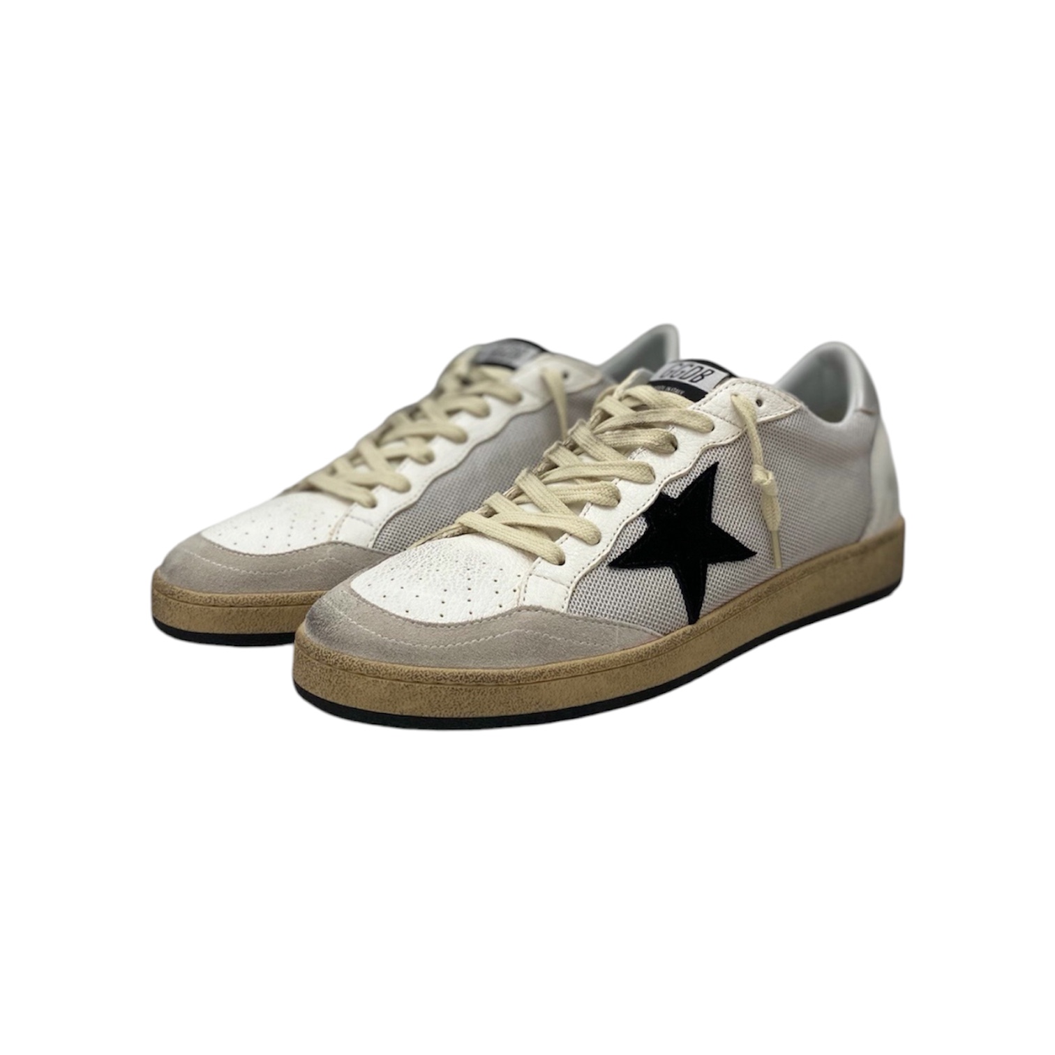 “Ball Star Mesh” Sneakers (White/Grey/Black) — Golden Goose