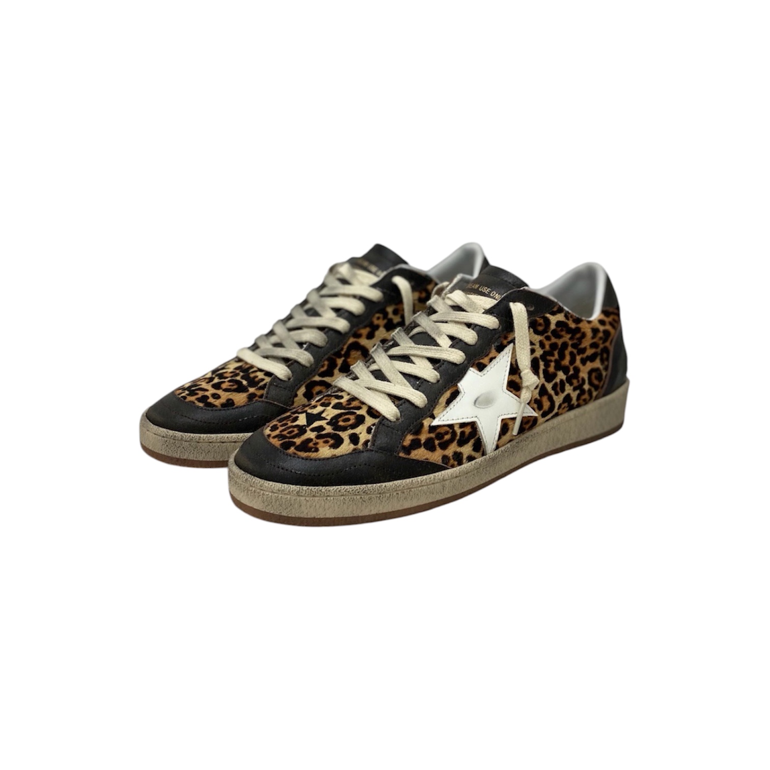 “Ball Star” Sneakers (Leopard/Black) — Golden Goose