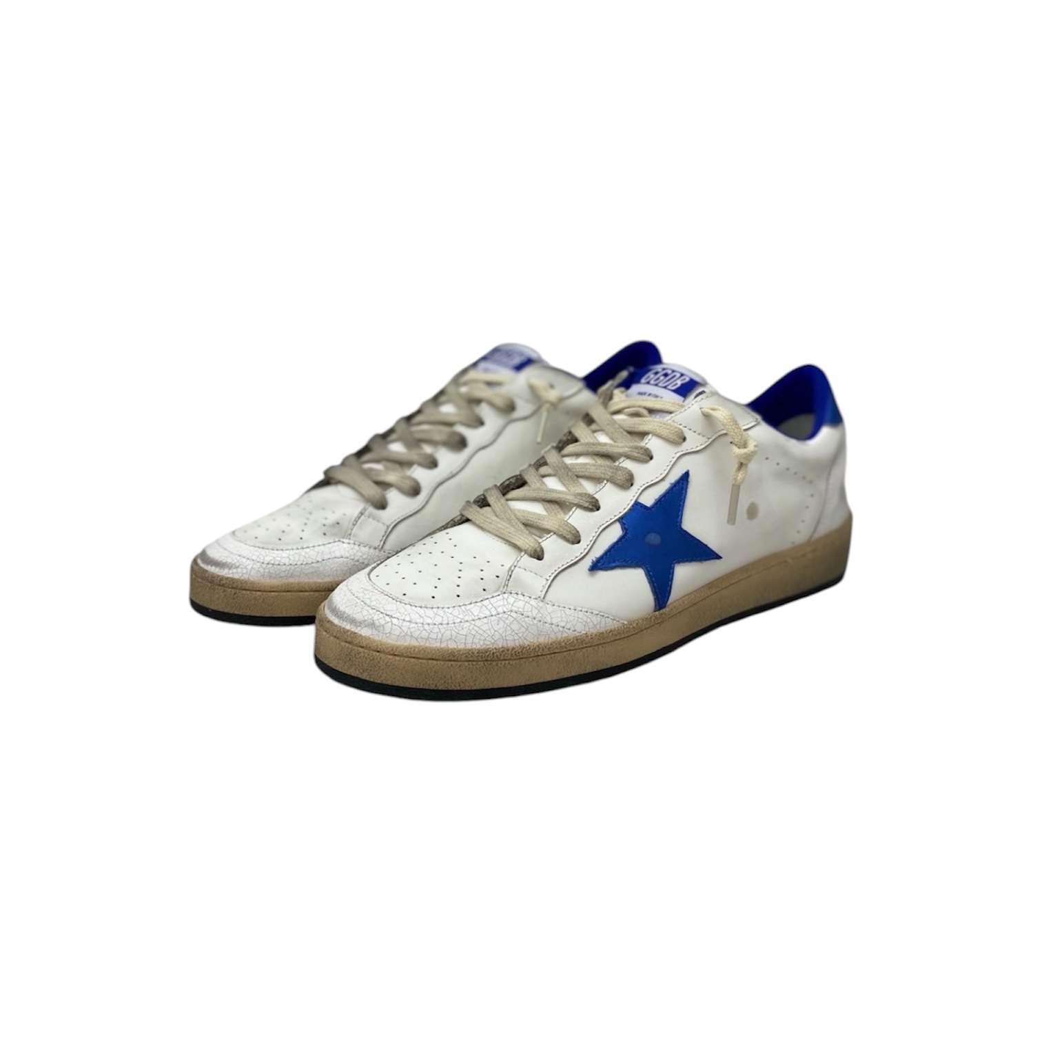 “Ball Star” Sneakers (White/Blue) — Golden Goose