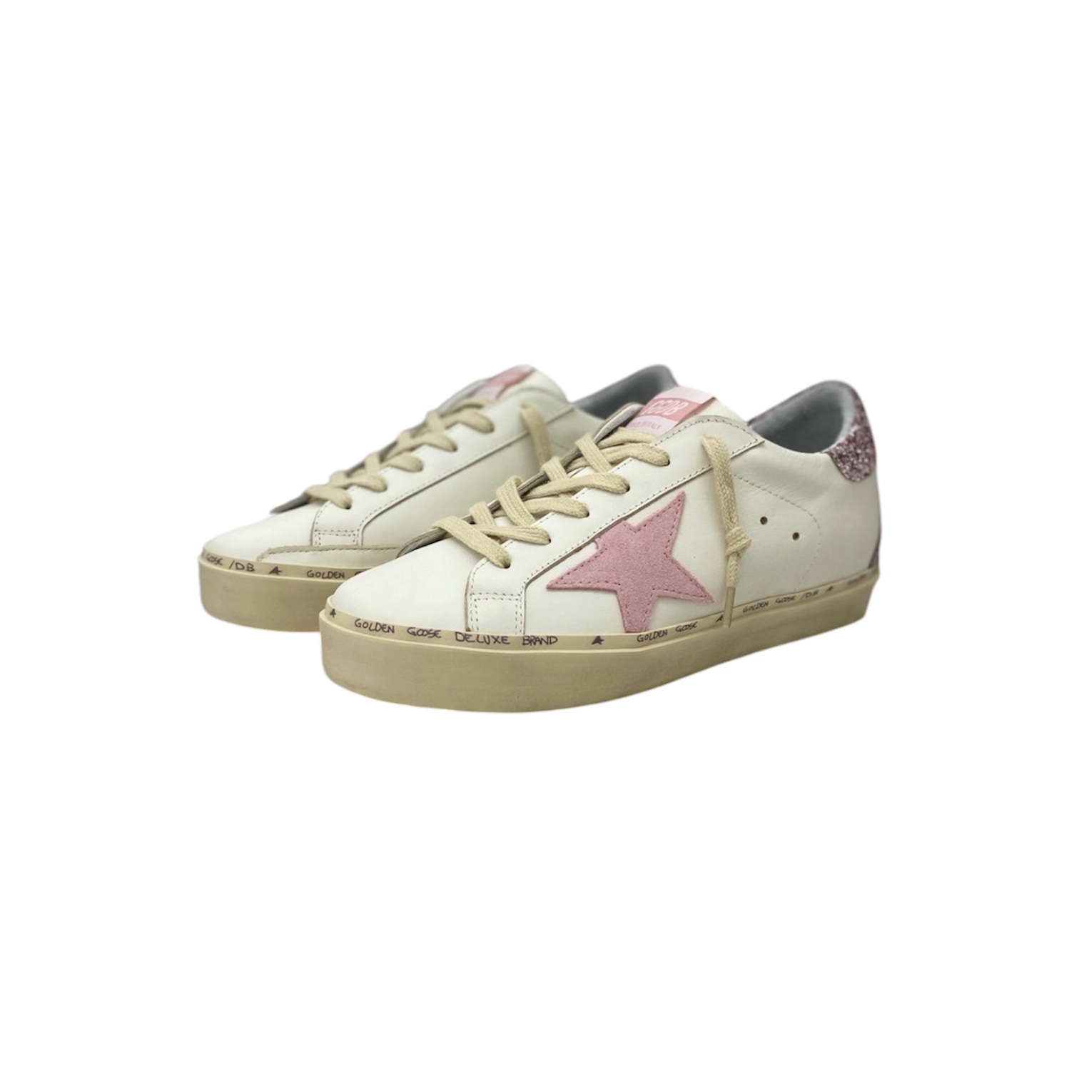 “Hi Star” Sneakers (White/Pink) — Golden Goose