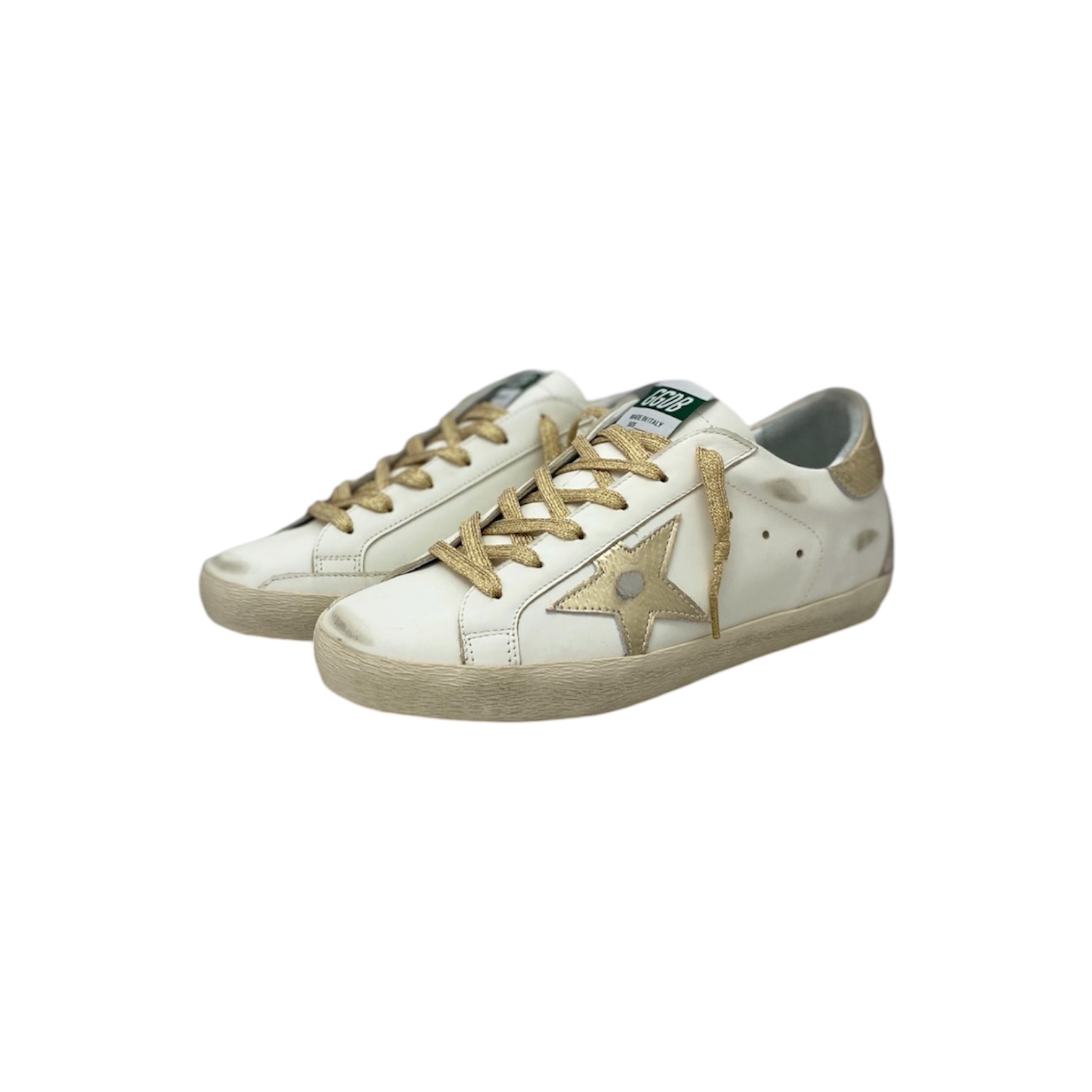 “Super Star” Sneakers (White/Gold) — Golden Goose