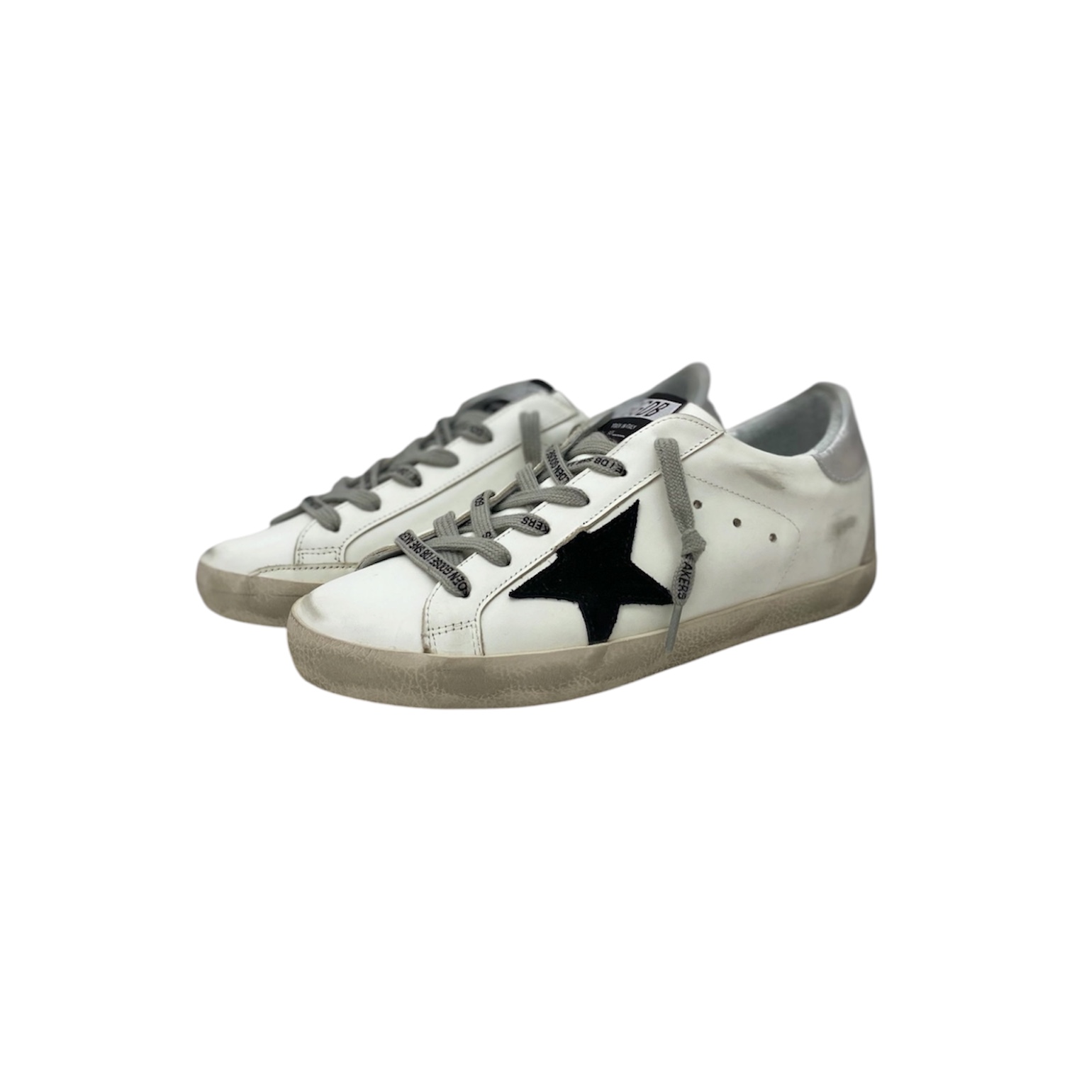 “Super Star” Sneakers (White/Black/Silver) — Golden Goose