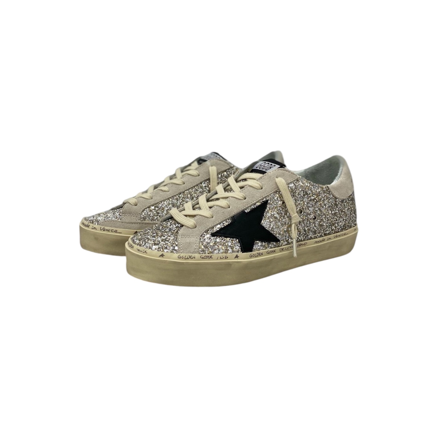 “Hi Star” Sneakers (Silver/Black) — Golden Goose