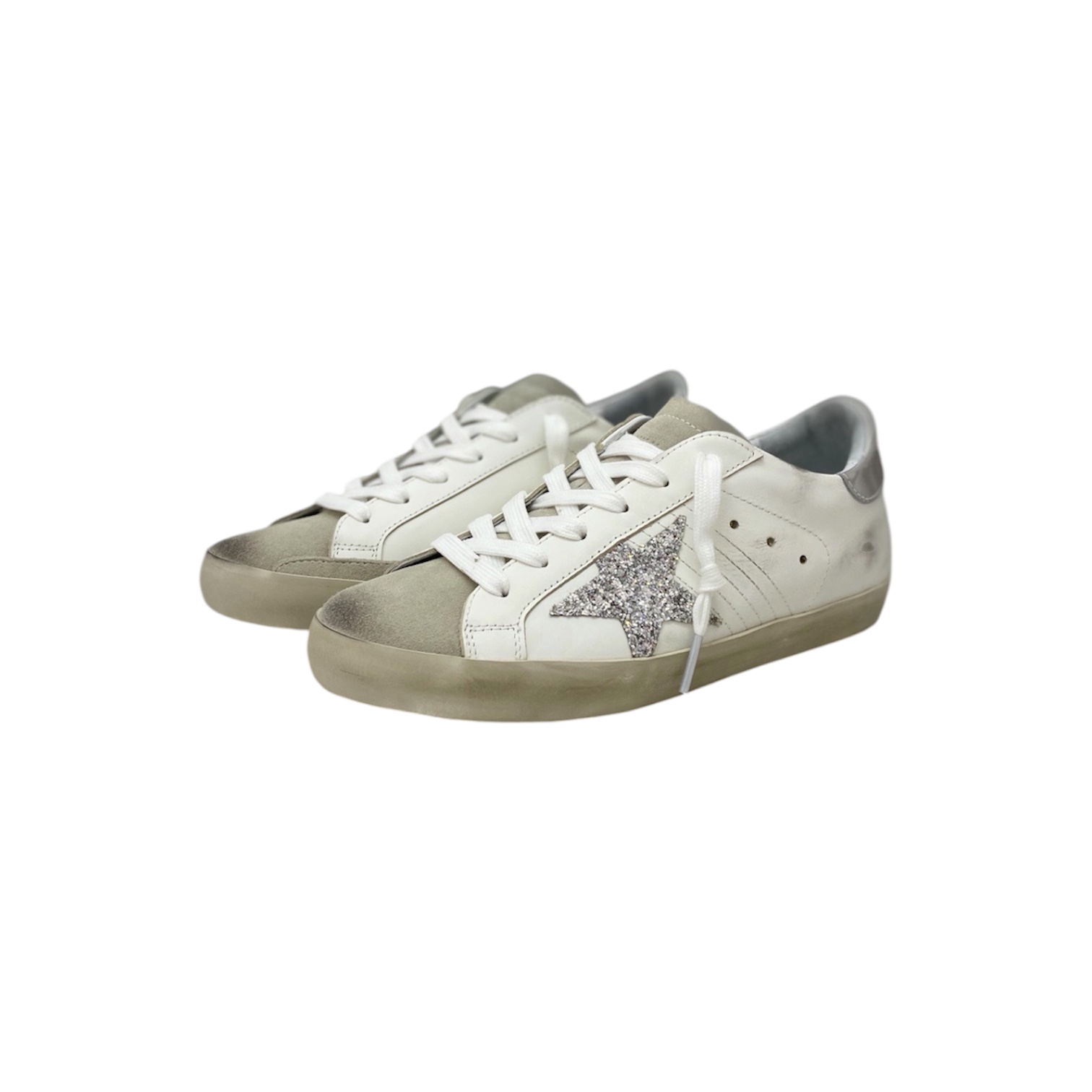 “Super Star” Sneakers (White/Metallic) — Golden Goose