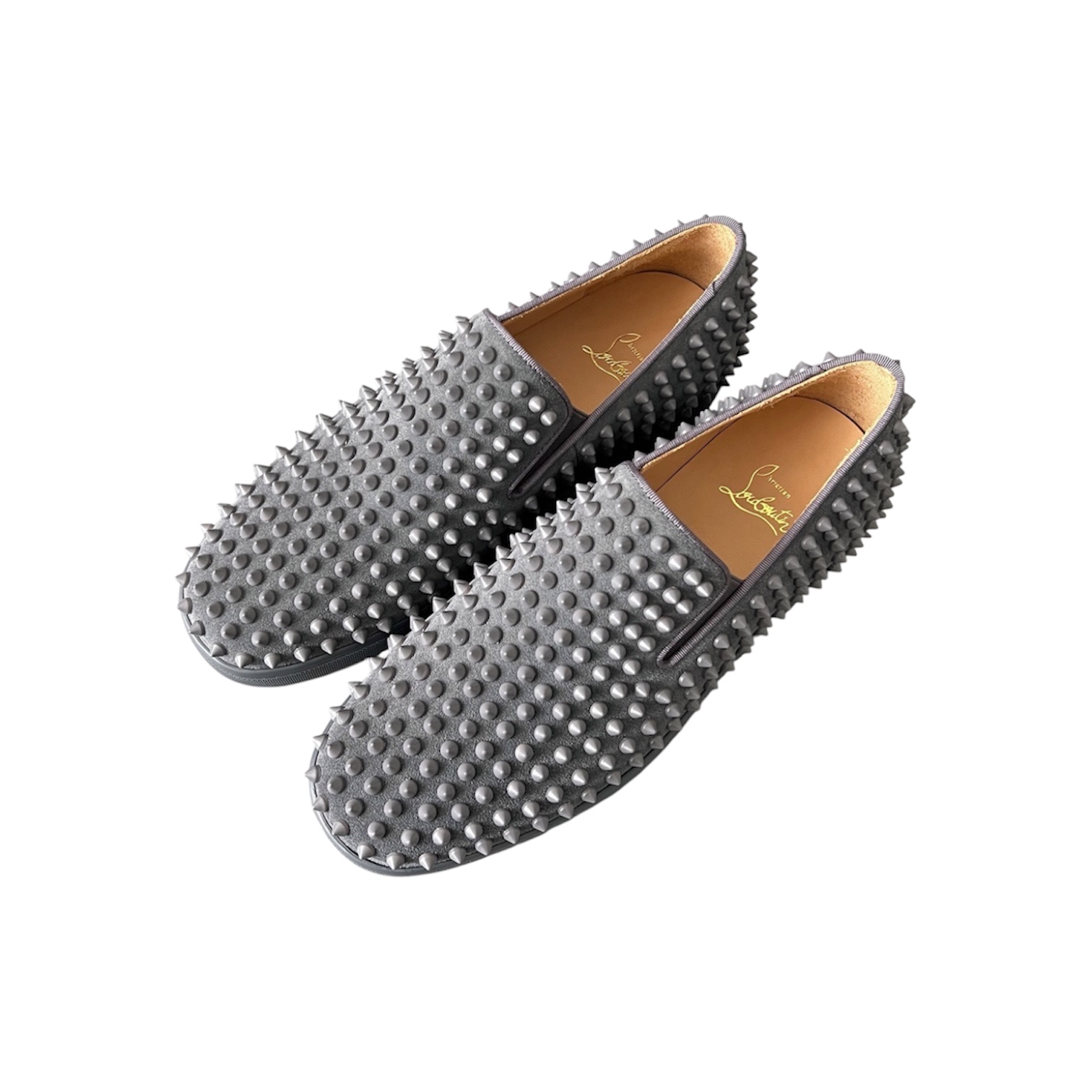 “Rollerboy Spikes” Loafers (Grey) — Christian Louboutin