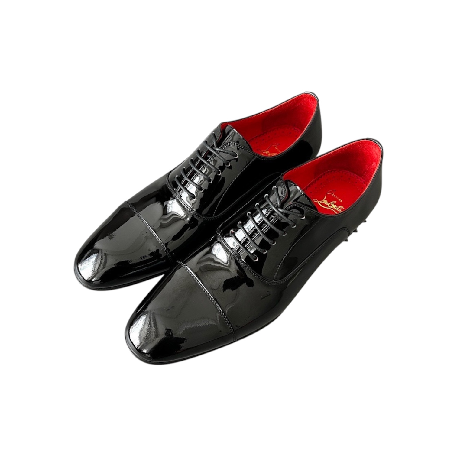 “Greggo Spikes Heel Oxford” Shoes (Black) — Christian Louboutin