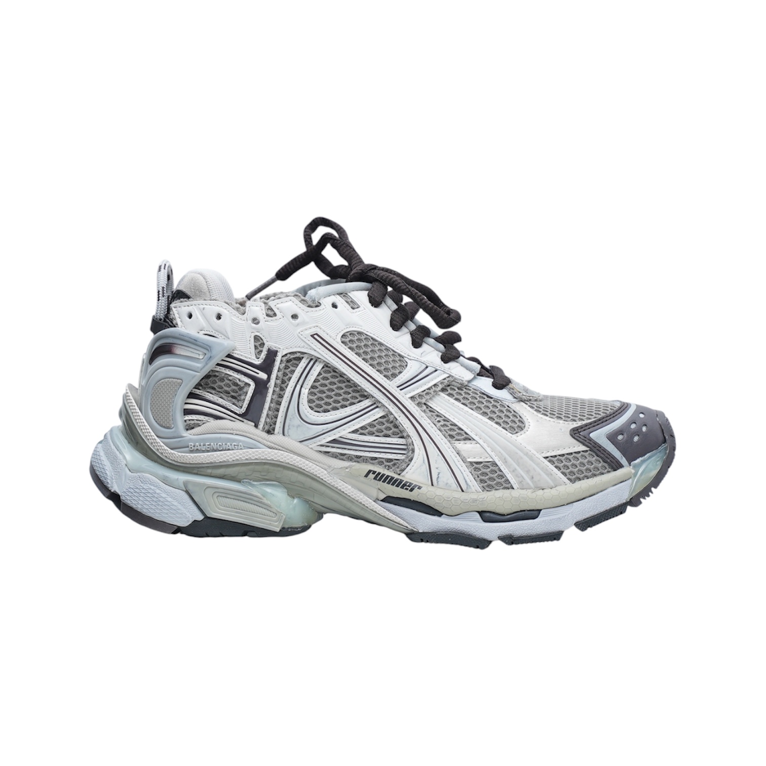 “Runner 7.0” Sneakers (Grey/White/Black) — Balenciaga