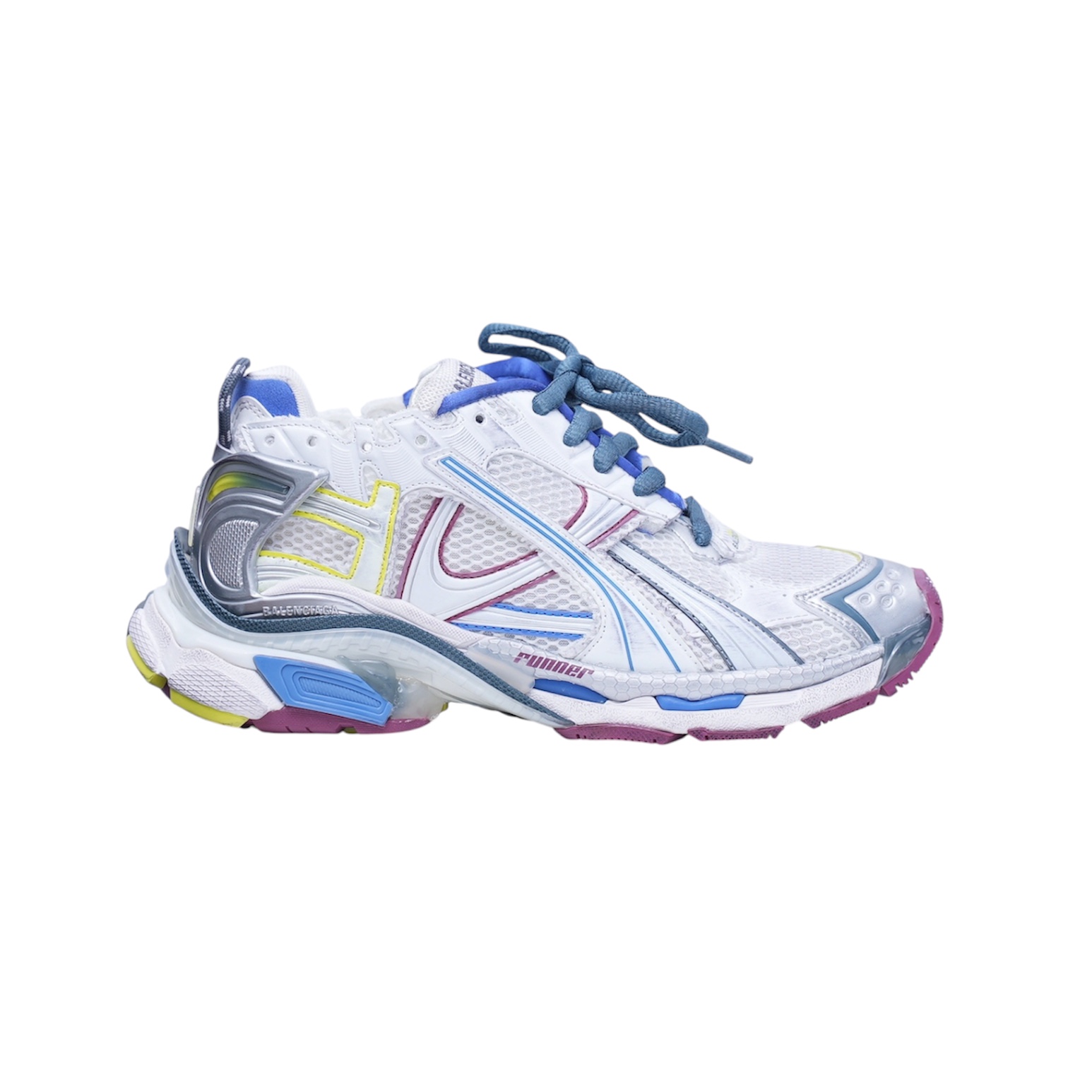 “Runner 7.0” Sneakers (White/Multicolor) — Balenciaga