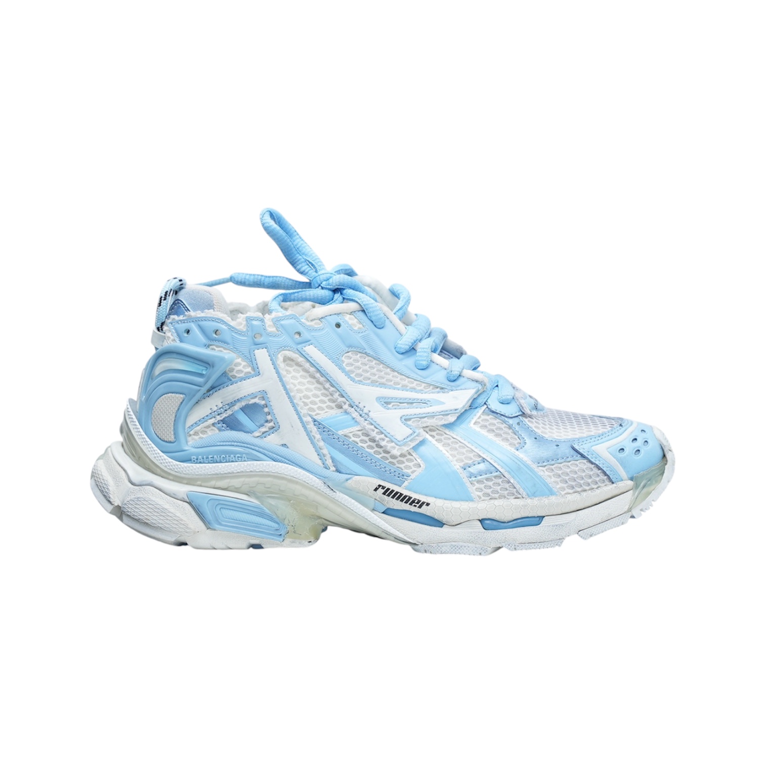 “Runner 7.0” Sneakers (Light Blue/White) — Balenciaga