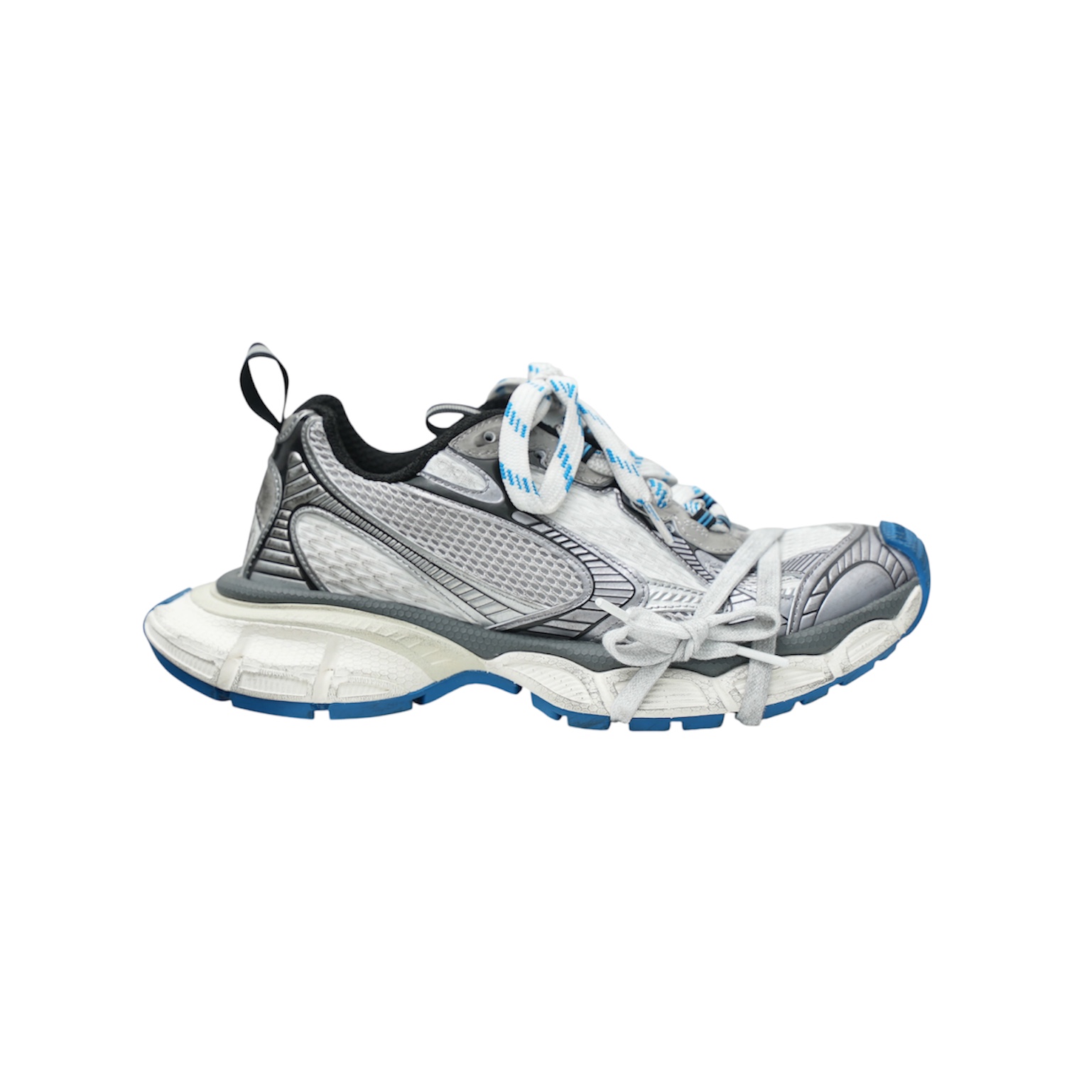 “3XL” Sneakers (White/Silver/Blue) — Balenciaga
