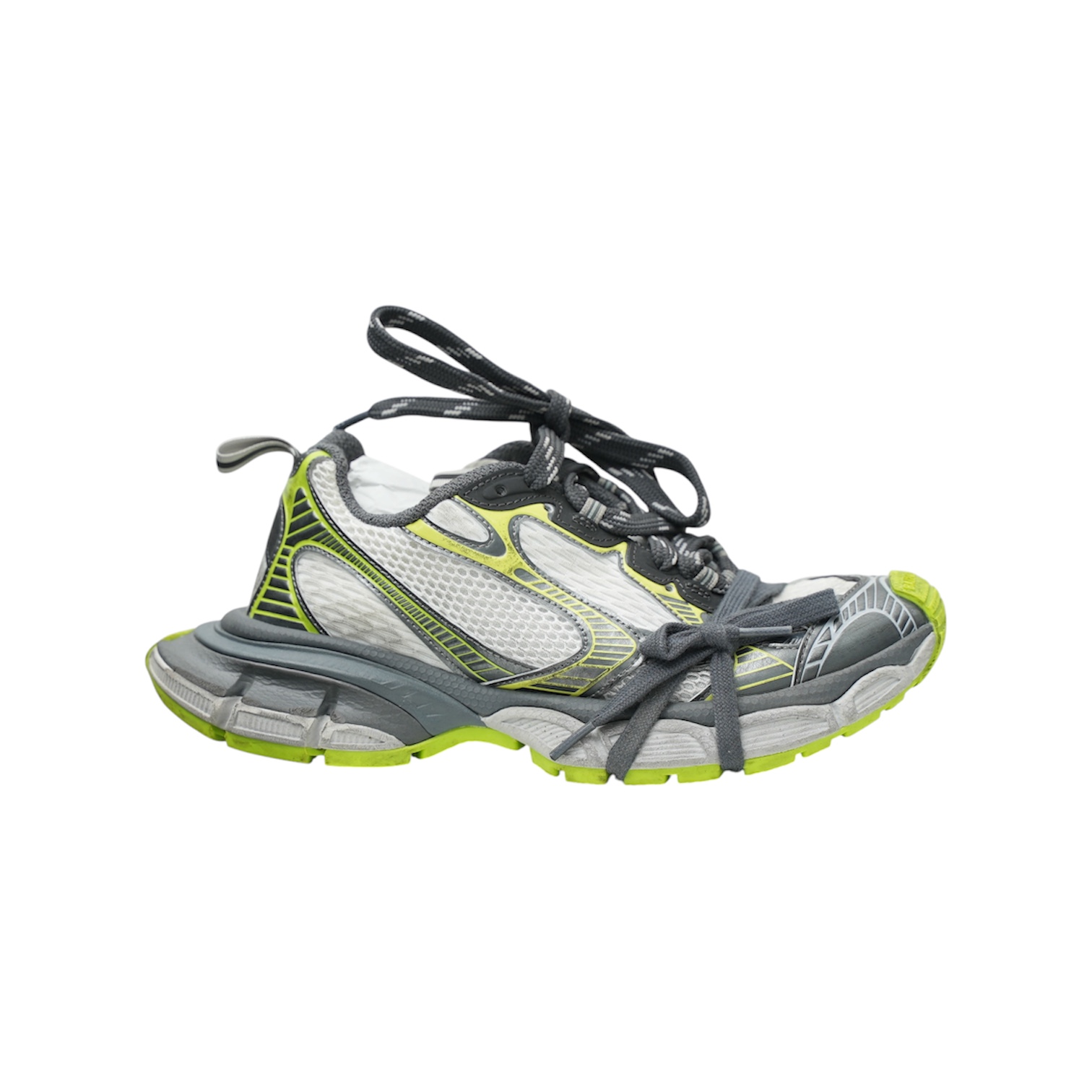 “3XL” Sneakers (White/Acid Green/Grey) — Balenciaga