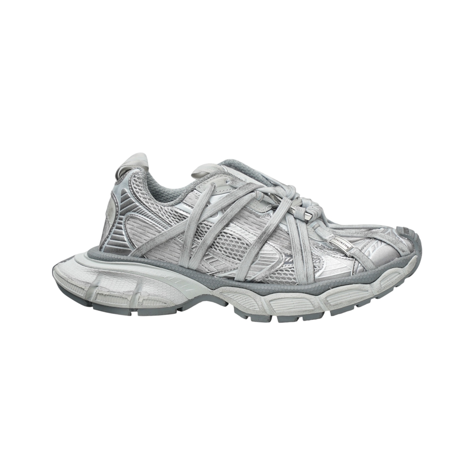 “3XL Extra Lace” Sneakers (Grey/Silver) — Balenciaga