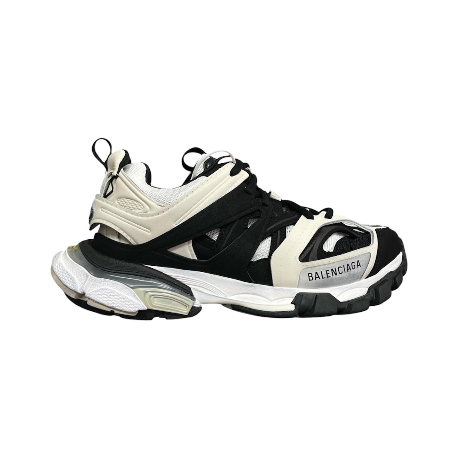 “Track 1” Sneakers (Beige/Black/White) — Balenciaga