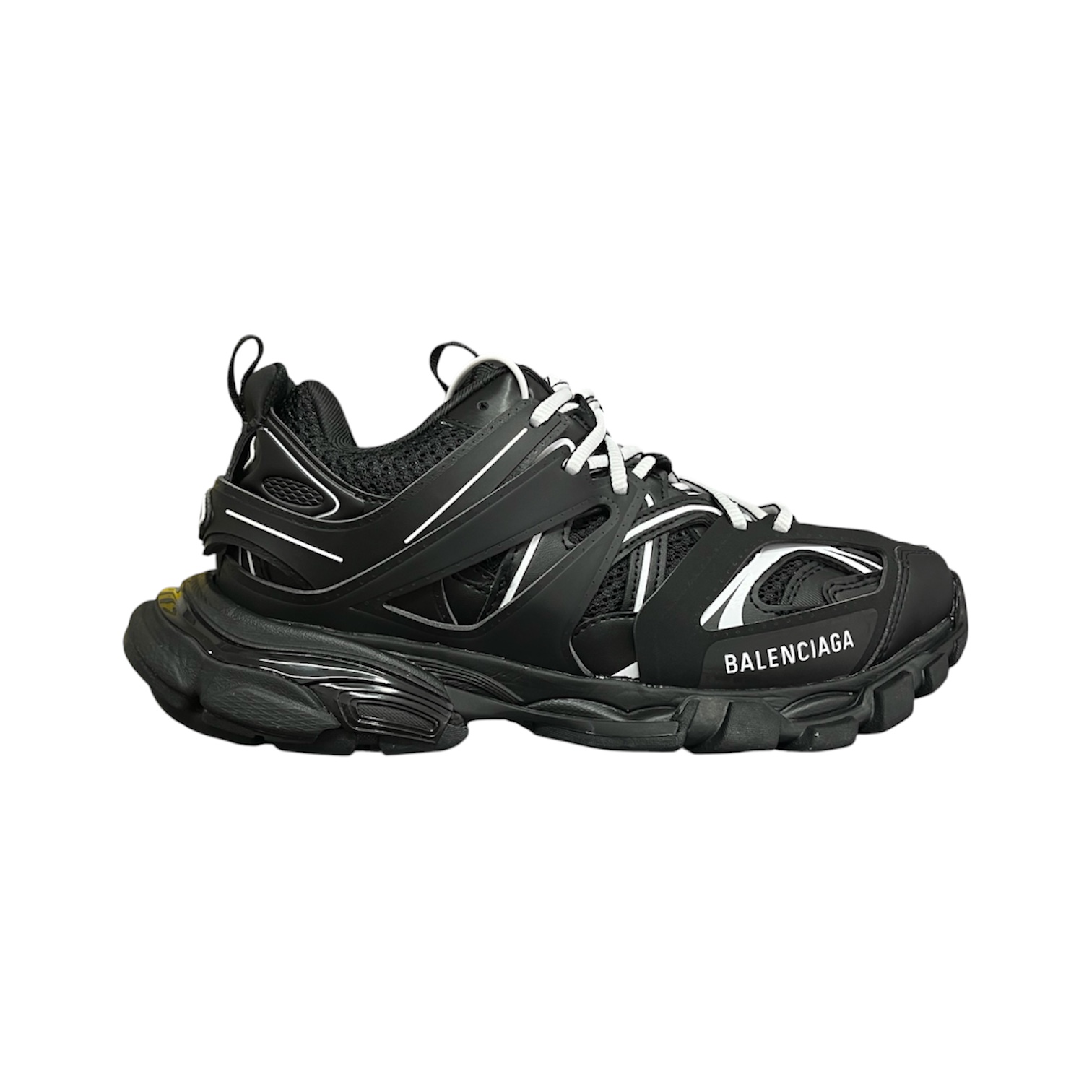 “Track 1” Sneakers (Black/White) — Balenciaga