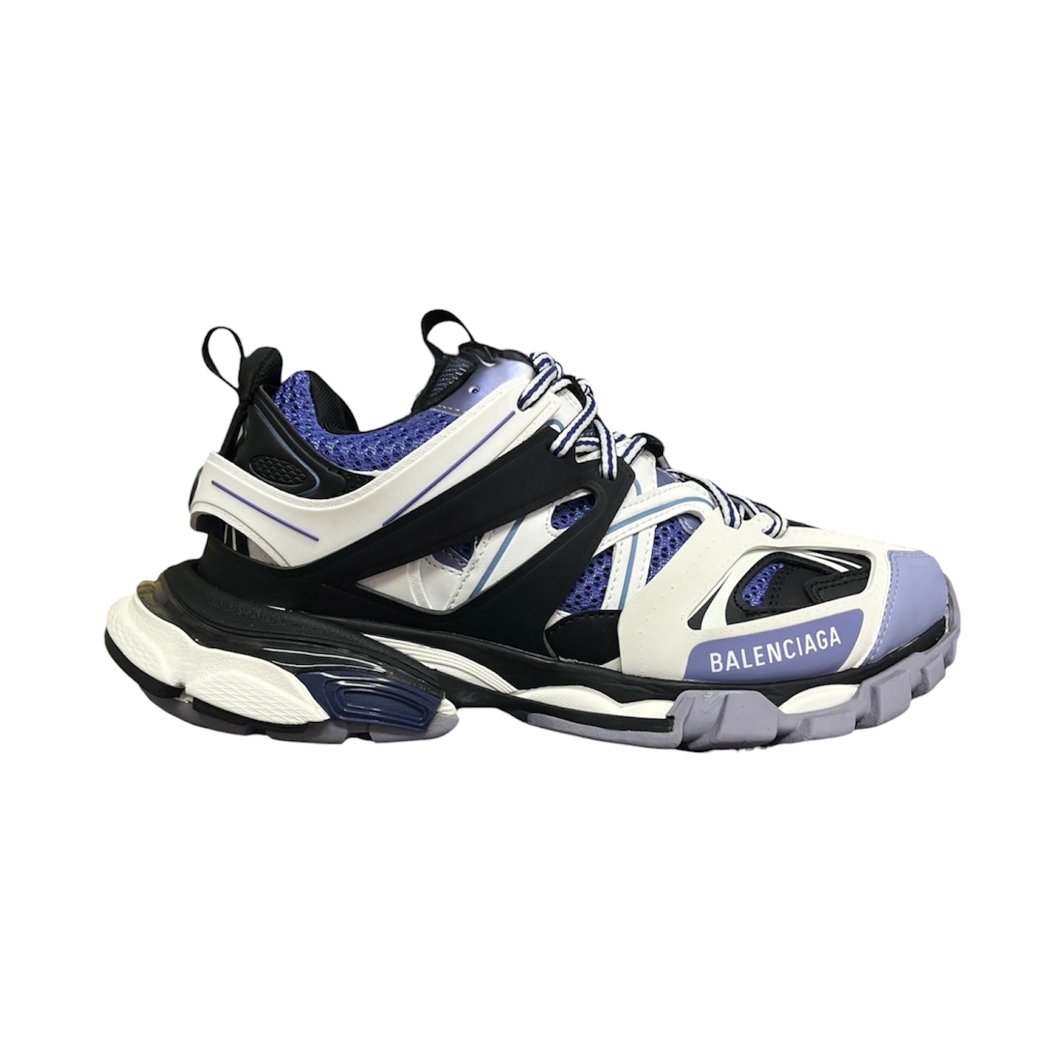“Track 1” Sneakers (White/Black/Purple) — Balenciaga